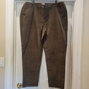 J. Jill corduroy green pants, size 22W